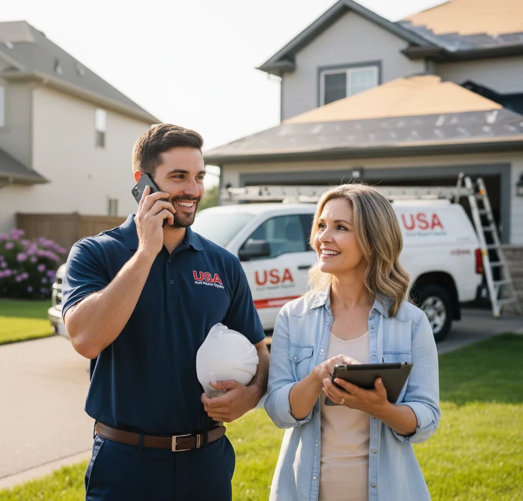 USA Roof Repair Experts customer support in Perkins